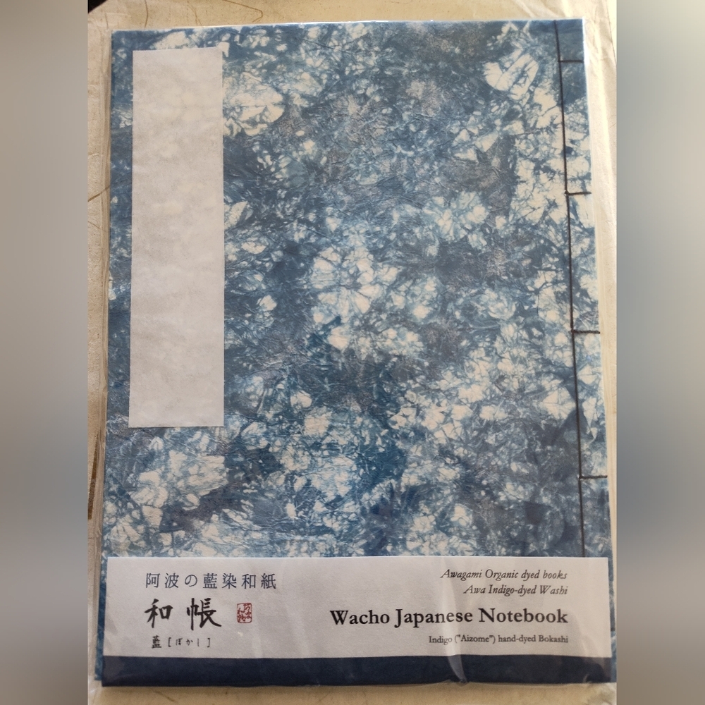 Wacho Japanese Notebook Awa Indigo Dyed Washi Awagami Factory Made Japan NIP